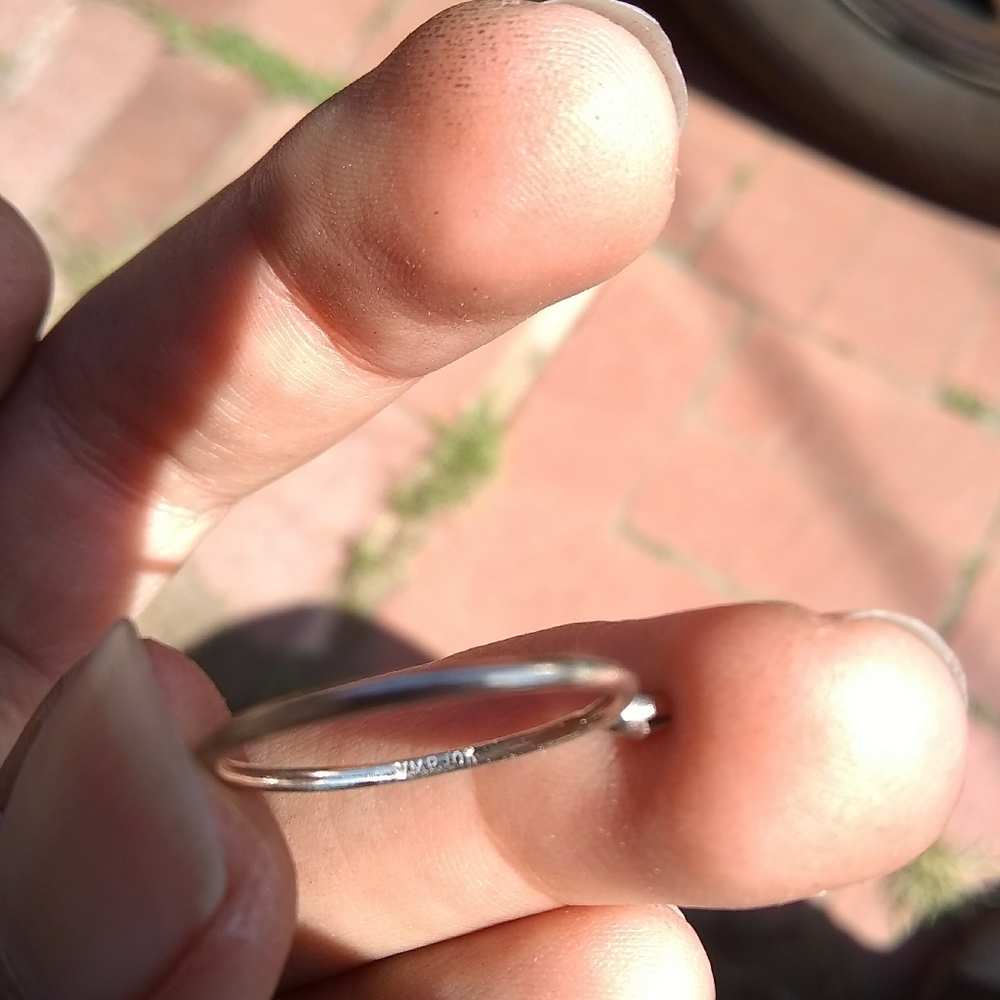 10k Stackable Diamond Chip Ring - image 3